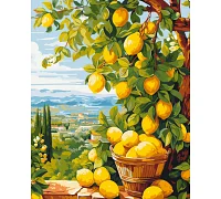 Картина за номерами Лимонне дерево (цитрус) 40*50 см Орігамі (LW3490)