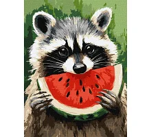Картина по номерам Сочный арбуз art_selena_ua 30х40 Идейка (KHO6745)