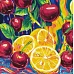 Картина за номерами Соковита насолода з фарбами металік art_selena_ua 40х40 Ідейка (KHO5732)
