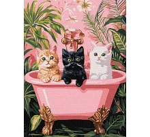 Картина за номерами Коти у ванній art_selena_ua 30х40 Ідейка (KHO6726)