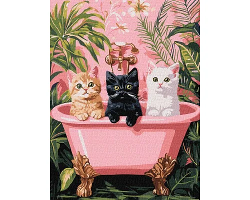 Картина за номерами Коти у ванній art_selena_ua 30х40 Ідейка (KHO6726)