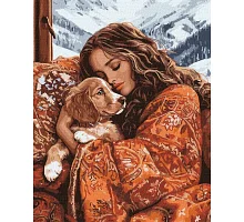 Картина за номерами Обійми улюбленця art_selena_ua 40х50 Ідейка (KHO8536)