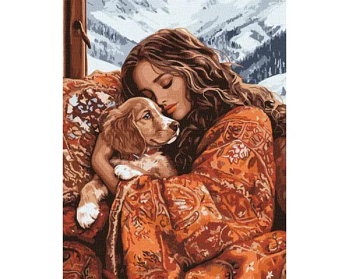 Картина за номерами Обійми улюбленця art_selena_ua 40х50 Ідейка (KHO8536)