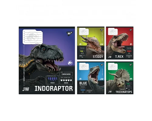 Зошит учнівський загальний JURASSIC WORLD Strength and Power А5 60 аркушів лінія YES (767675)