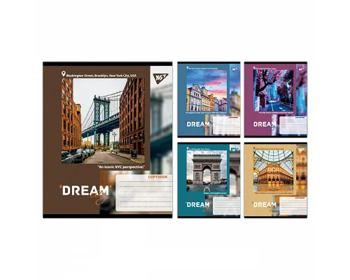 Зошит учнівський загальний Dream City А5 36 аркушів лінія YES (767702)