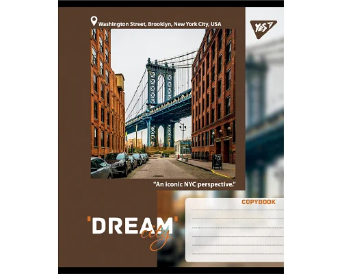Зошит учнівський загальний Dream City А5 36 аркушів лінія YES (767702)