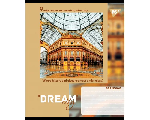 Зошит учнівський загальний Dream City А5 36 аркушів лінія YES (767702)