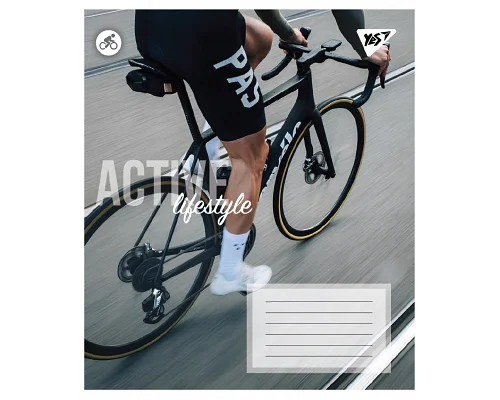 Зошит учнівський загальний Active lifestyle А5 60 аркушів клітинка YES (767713)