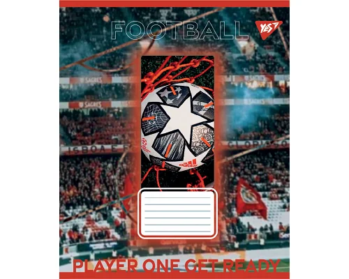 Зошит учнівський загальний Football stadium А5 36 аркушів клітинка YES (767749)