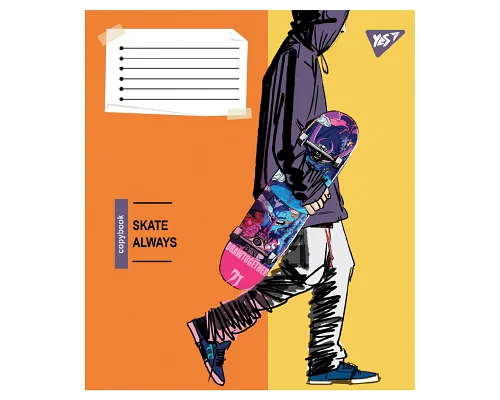 Тетрадь ученическая общая Skate is always А5 60 листов линия YES (767816)