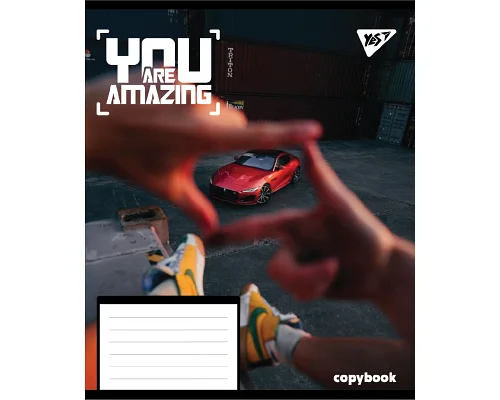 Зошит учнівський загальний You are amazing А5 48 аркушів клітинка YES (767942)