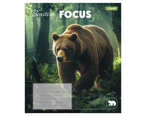 Зошит учнівський загальний Beasts in Focus А5 60 аркушів лінія 1 Вересня (768063)