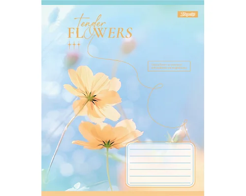 Зошит учнівський загальний Tender Flowers А5 60 аркушів лінія 1 Вересня (768083)