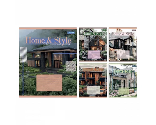 Зошит учнівський загальний Home & Style А5 36 аркушів лінія 1 Вересня (768116)