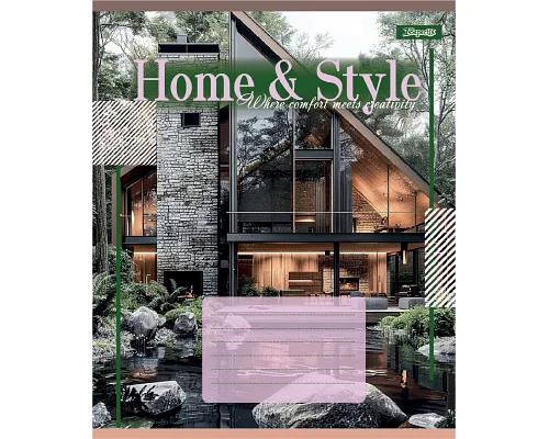 Зошит учнівський загальний Home & Style А5 36 аркушів лінія 1 Вересня (768116)