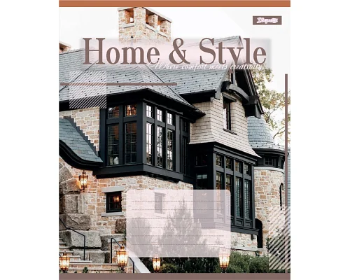 Зошит учнівський загальний Home & Styleg А5 60 аркушів клітинка 1 Вересня (768118)