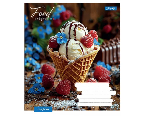 Зошит учнівський загальний Bright Food А5 60 аркушів лінія 1 Вересня (768137)