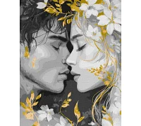 Картина за номерами Погляд губами з фарбами металік extra art_selena_ua 40х50 Ідейка (KHO8538)