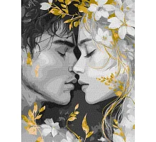 Картина по номерам Взгляд губами с красками металлик extra art_selena_ua 40х50 Идейка (KHO8538)