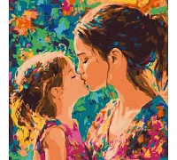 Картина за номерами Материнський поцілунок art_selena_ua 40х40 Ідейка (KHO8577)