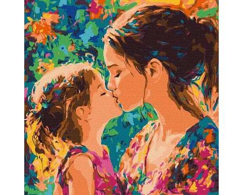 Картина за номерами Материнський поцілунок art_selena_ua 40х40 Ідейка (KHO8577)