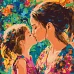Картина за номерами Материнський поцілунок art_selena_ua 40х40 Ідейка (KHO8577)