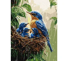 Картина за номерами Весняний дощ art_selena_ua 30х40 Ідейка (KHO6741)