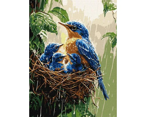 Картина за номерами Весняний дощ art_selena_ua 30х40 Ідейка (KHO6741)