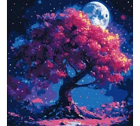 Картина за номерами Силует дерева art_selena_ua 40х40 Ідейка (KHO6384)
