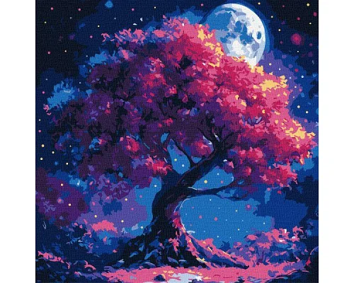 Картина за номерами Силует дерева art_selena_ua 40х40 Ідейка (KHO6384)
