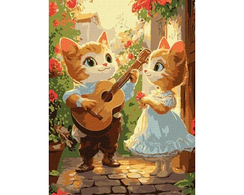 Картина за номерами Котячі романси art_selena_ua 30х40 Ідейка (KHO6746)