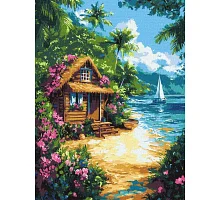 Картина по номерам Дом в тропиках art_selena_ua 30х40 Идейка (KHO6373)