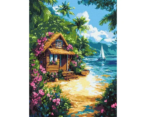 Картина за номерами Будинок у тропіках art_selena_ua 30х40 Ідейка (KHO6373)