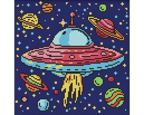 Алмазна мозаїка Космічна подорож art_selena_ua 30х30 Ідейка (AMO8107)