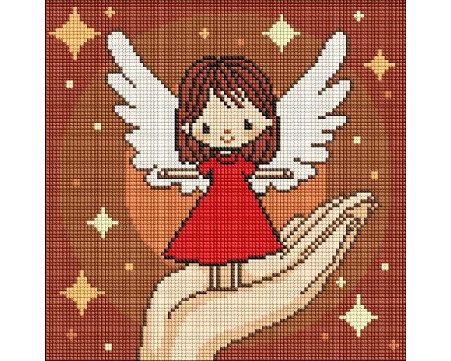 Алмазна мозаїка Долоня дива art_selena_ua 30х30 Ідейка (AMO8197)
