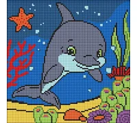 Алмазна мозаїка Добрий дельфін art_selena_ua 30х30 Ідейка (AMO8111)