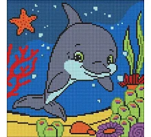 Алмазна мозаїка Добрий дельфін art_selena_ua 30х30 Ідейка (AMO8111)