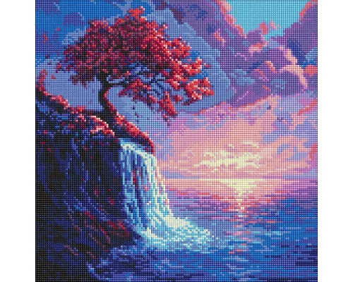 Алмазна мозаїка Сакура в потоці art_selena_ua 40х40 Ідейка (AMO8210)