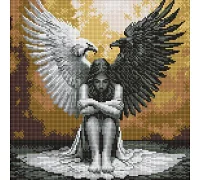 Алмазна мозаїка Дві сторони душі art_selena_ua 40х40 Ідейка (AMO8199)