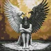 Алмазна мозаїка Дві сторони душі art_selena_ua 40х40 Ідейка (AMO8199)