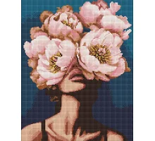 Алмазна мозаїка Загадка півоній з голограмними стразами (AB) victoria_art___ 40х50 Ідейка (AMO7989)