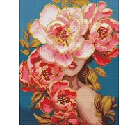 Алмазна мозаїка Квітуча грація з голограмними стразами (AB) victoria_art___ 40х50 Ідейка (AMO8004)