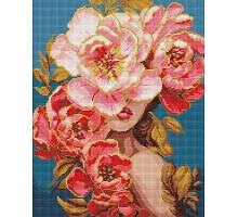 Алмазна мозаїка Квітуча грація з голограмними стразами (AB) victoria_art___ 40х50 Ідейка (AMO8004)