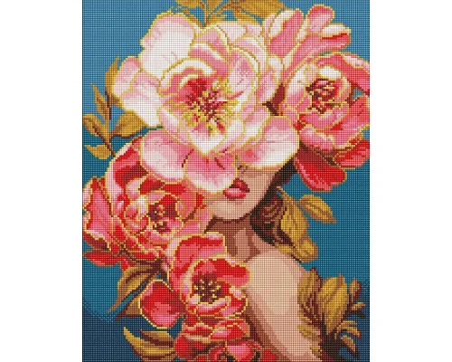 Алмазна мозаїка Квітуча грація з голограмними стразами (AB) victoria_art___ 40х50 Ідейка (AMO8004)