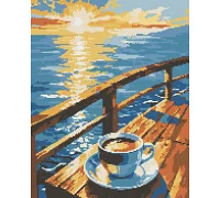 Алмазная мозаика Кофе на пирсе 40х50 см Оригами (OD6006)