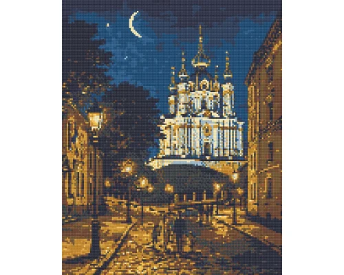 Алмазна мозаїка Вечірній Київ 40х50 см Орігамі (OD3473)