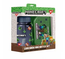Набір пляшка та ланч-бокс з улюбленими персонажами Minecraft.<br />
Цей яскравий та стильний набір порадує будь-яку дитину та зробить прийом їжі веселим та зручним!<br />
Дизайн із улюбленим персонажем Minecraft стане відмінним доповненням до шкільного рю