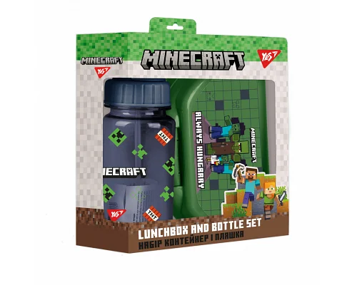 Набір пляшка та ланч-бокс з улюбленими персонажами Minecraft.<br />
Цей яскравий та стильний набір порадує будь-яку дитину та зробить прийом їжі веселим та зручним!<br />
Дизайн із улюбленим персонажем Minecraft стане відмінним доповненням до шкільного рю