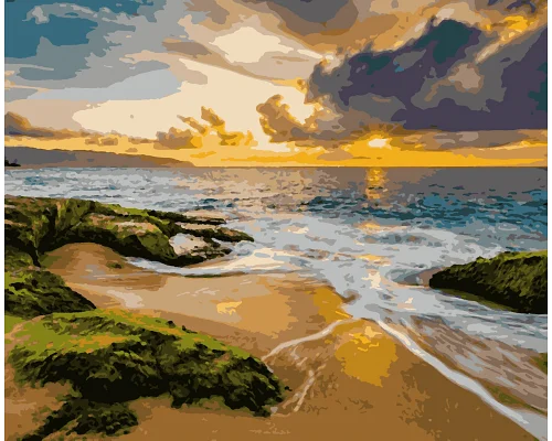 Картини за номерами Закат на морі 40*50 см (PN6459)