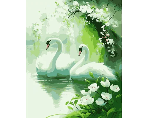 Картини за номерами Лебеді 40*50 см (PN0234)